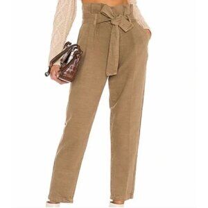 NEW/NWT Blank NYC Sand Storm Brown Denim Paperbag Waist Ankle Pants Size 31